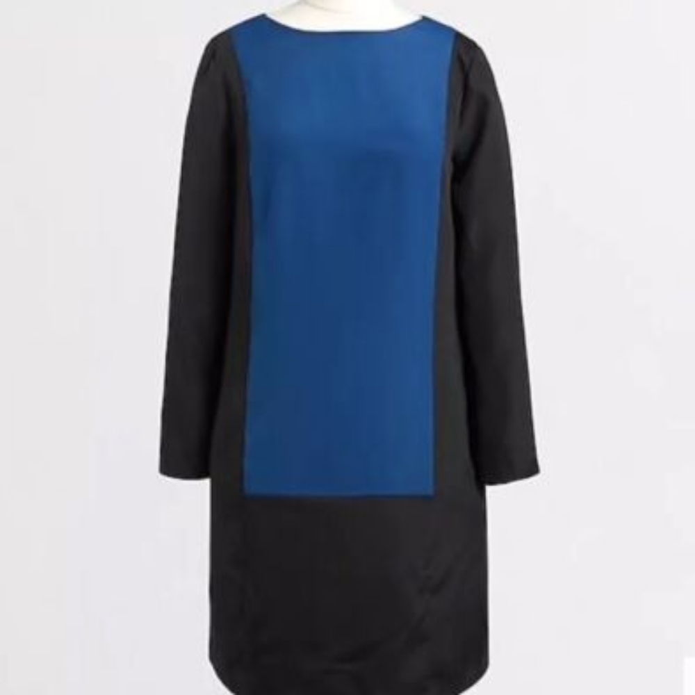 Jcrew Colorblock Silky Dress With Pockets!